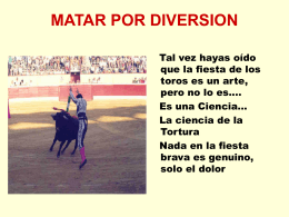 MATAR POR DIVERSION - Animalistas Centro de