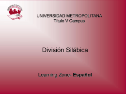 División Silábica - Sistema Universitario Ana G.