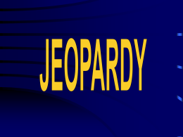 Jeopardy - Carmel Clay Schools
