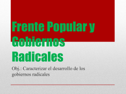 Frente Popular y Gobiernos Radicales