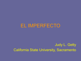 EL IMPERFECTO - Sacramento State
