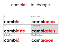 cambiar – to change