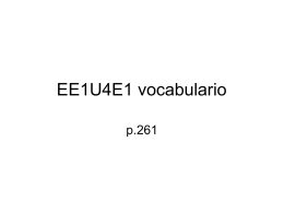 EE1U4E1 vocabulario