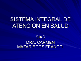 SISTEMA INTEGRAL DE ATENCION EN SALUD