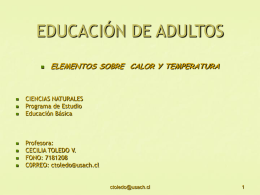 CALOR Y TEMPERATURA - Educación Continua 2007