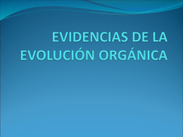 EVIDENCIAS DE LA EVOLUCIÓN ORGÁNICA