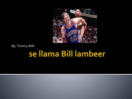 se llama Bill lambeer