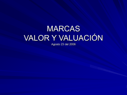 MARCAS VALOR Y VALUACIÒN