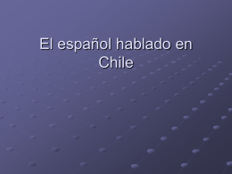 El español hablado en Chile