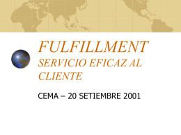 FULFILLMENT SERVICIO EFICAZ AL CLIENTE