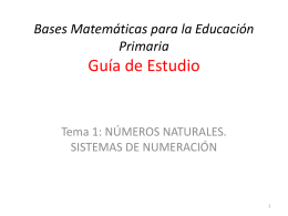NÚMEROS NATURALES - Matematicas 2016