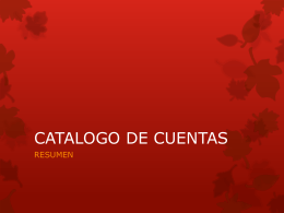 CATALOGO DE CUENTAS -