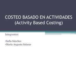 COSTEO BASADO EN ACTIVIDADES (Activity Based