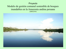 PROYECTO BOSQUES INUNDABLES