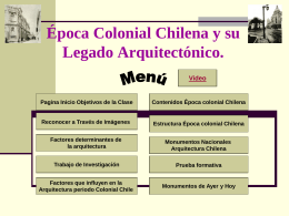 La Arquitectura en la época Colonial Chilena