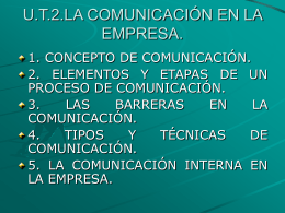 U.T.2.LA COMUNICACIÓN EN LA EMPRESA.