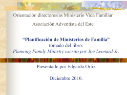 Planificación de Ministerios de Familia” tomado