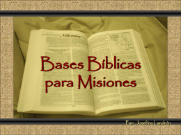 BASES BIBLICAS PARA MISIONES - SIM -