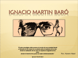 Ignacio Martin Baró y la psicología social de