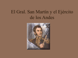 El Gral. San Martin y el Ejército de los Andes