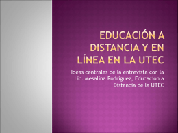 Educación a distancia en la UTEC