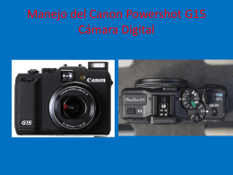 Manejo del Canon Powershot G15 Cámara Digital