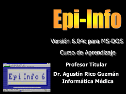 Epi-Info Version 6.04 para DOS