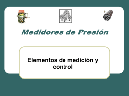 Medidores de Presión - MSc. Alba Veranay Díaz