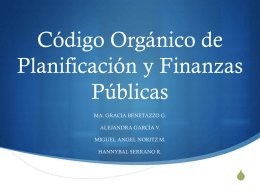 Código Orgánico de Planificación y Finanzas