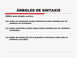 ÁRBOLES DE SINTAXIS