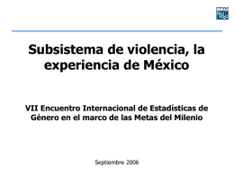 Subsistema de violencia, la experiencia de México