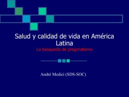 Salud y calidad de vida en América Latina