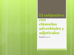 Subjunctive with Adverbial clauses