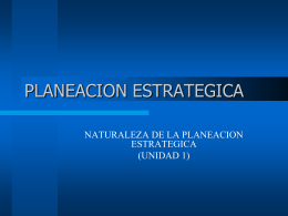 PLANEACION ESTRATEGICA - Planeación Estratégica
