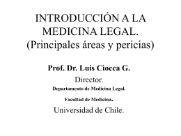 INTRODUCCIÓN A LA MEDICINA LEGAL. (Principales