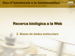 Tema 1: Introducción a la Biocomputación