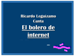 Ricardo Leguízamo Canta El bolero de internet