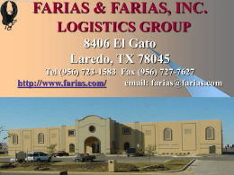 FARIAS LOGISTICS GROUP 8406 El Gato Laredo, TX