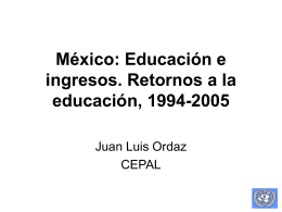 México: Retornos a la educación, 1994-2005
