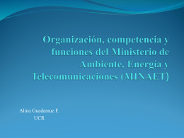 Organización, competencia y funciones del