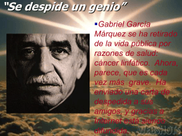 García Marquez. Adiós