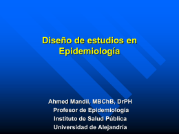 Diseño de estudios en Epidemiología