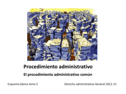 Procedimiento administrativo El procedimiento