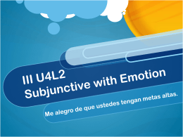 3U4L2 Subjunctive with Emotion
