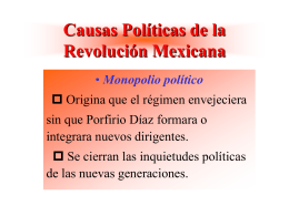 Causas Políticas de la Revolución Mexicana