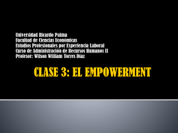 CLASE 7: EL EMPOWERMENT