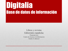 Digitalia Base de datos de información