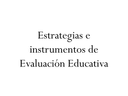 Estrategias e Instrumentos de Evaluacion