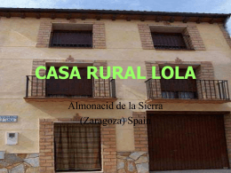 Presentación PPS - Casa Rural Lola. Almonacid de