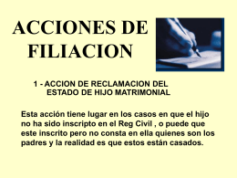 ACCIONES DE FILIACION